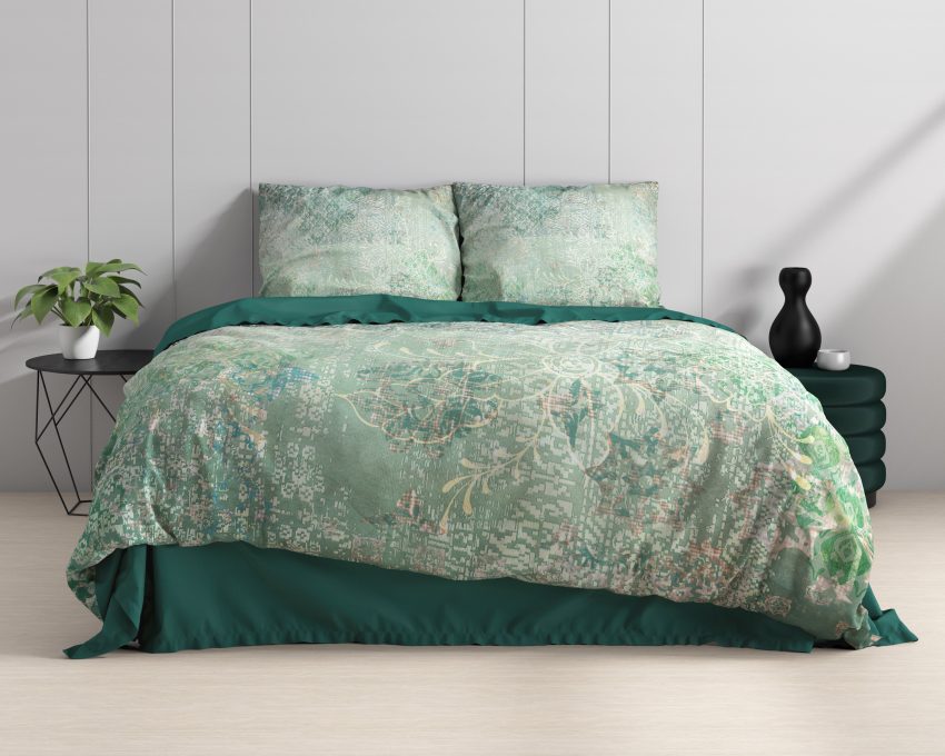 RoyalTextile - Dakar Dekbedovertrek - Katoen-Satijn - Groen - 140 x 220